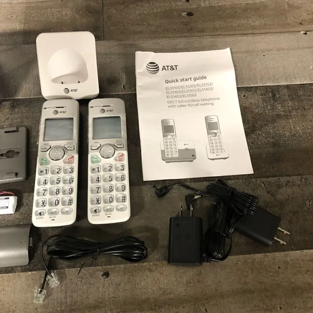 AT&T EL51203 2 handset cordless answering system with caller ID